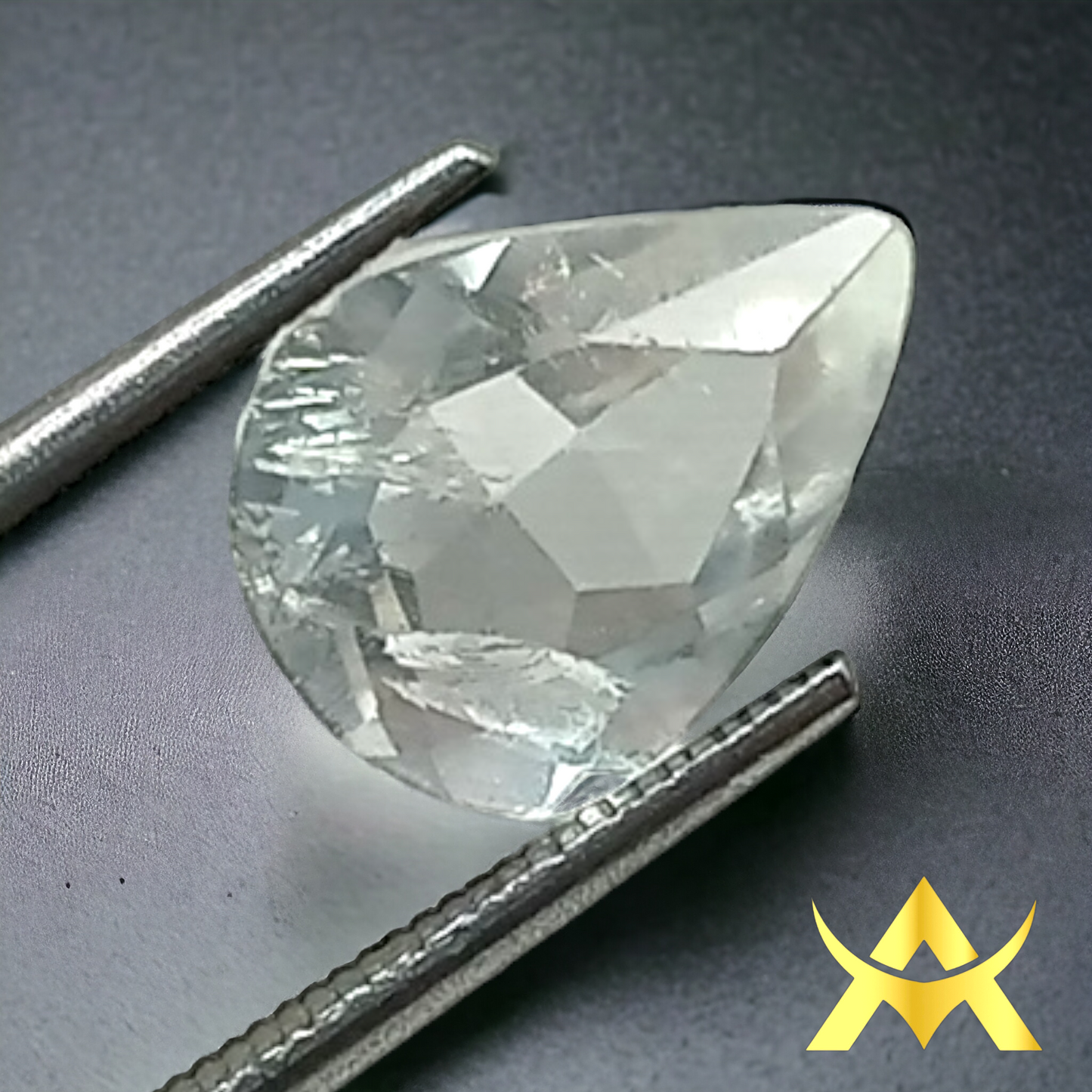 Crystal Quartz Pear Cut, IF Clarity and not Enhanced