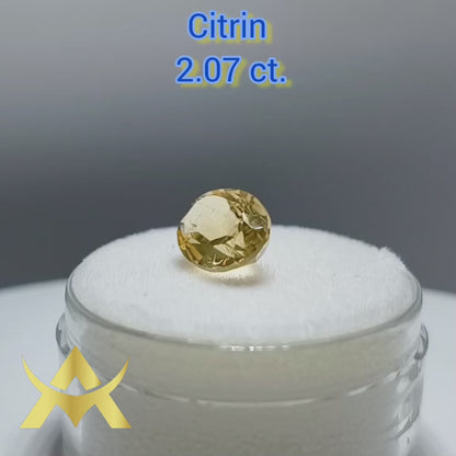 Citrin 1.07 ct. Transparent, IF Clarity, Not Enhanced, Cut Grade Excellent