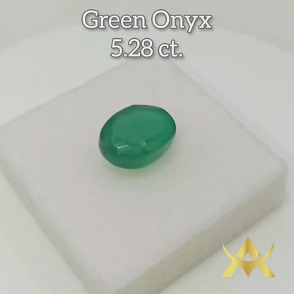 Green Onyx, Translucent, Not enhanced with SI Clarity