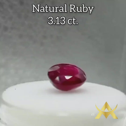 Natural Ruby 3.13 ct. VVS1 Clarity