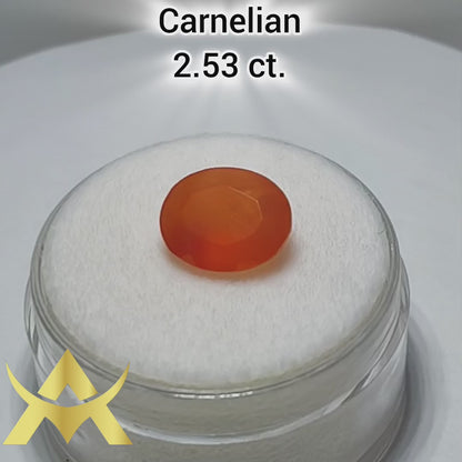 Carnelian 2.53 ct. Translucent, not Enhanced with SI Clarity and very good Quality