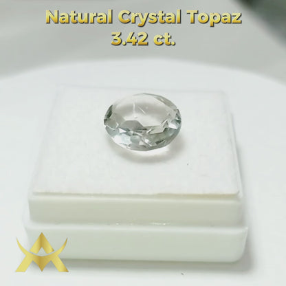 Natural Crystal Topas 3.42 ct. IF Clarity, Transparent, very good for Ring and Pendant