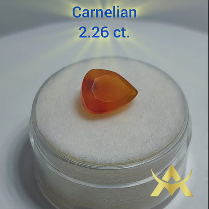 Carnelian 2.26 ct. Translucent, SI Clarity, Not Enhanced with Very Good Cut Grade