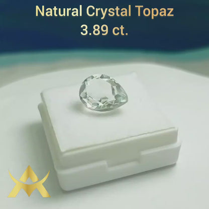 Natural Crystal Topaz 3.89 ct. not enhanced with very good Quality for your juweler design