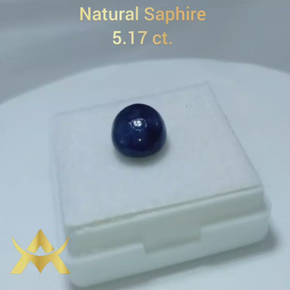 Natural Sapphire 5.17 ct. Transparent and enhanced