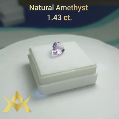 Natural Amethyst 1,43 ct. Loup Clean, Transparent and not enhanced with AAA+ Quality