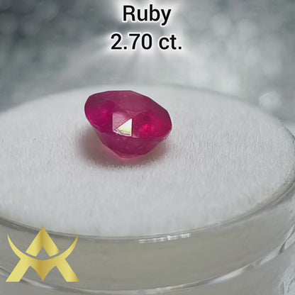 Ruby 2.70 ct. Transparent with VS1 Clarity