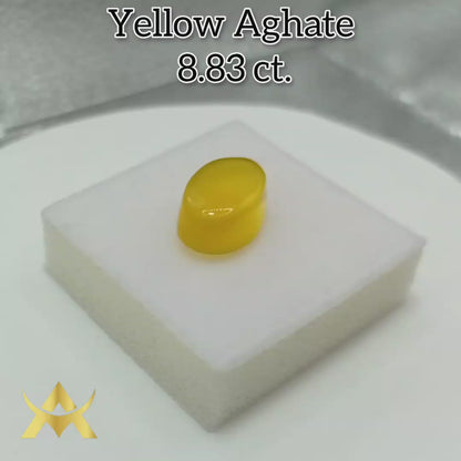 Yellow Agate Translucent and Not enhanced with Excellent Cut Grade Perfect for Pendant