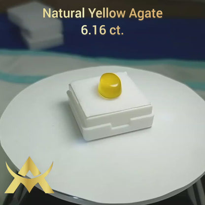 Natural Yellow Agate, a Holy Stone, Translucent, not Enhanced with Quality AA+