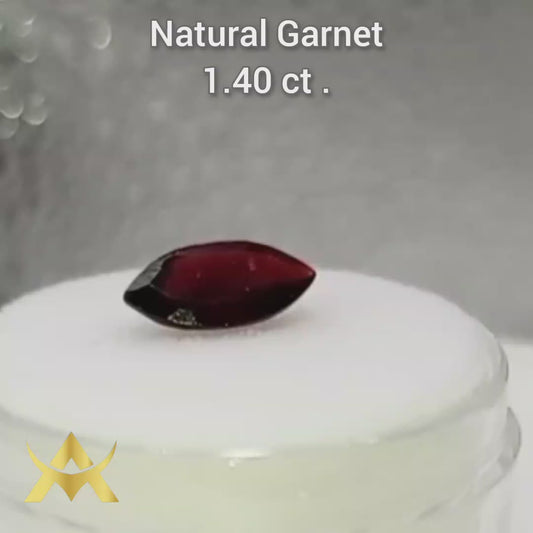 Garnet with Marquise Cut, Transparent and Eye Clean