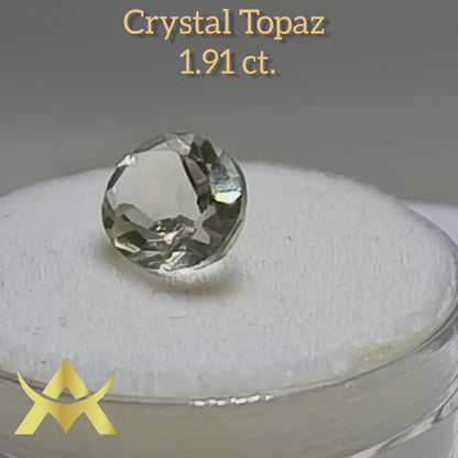 Crystal Topaz 1.91 ct. IF Clarity and Eye Clean, Not Enhanced, Cut Grade Excellent