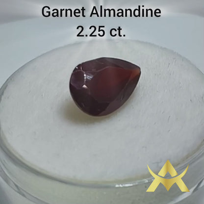 Natural Garnet 2.25 ct. Pear Cut, IF Clarity with Excellent Cut Grade