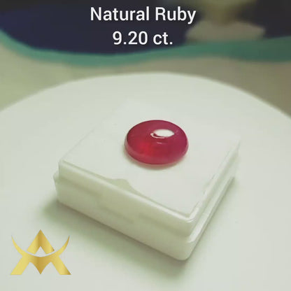 Natural Cabochon 9.20 ct. Ruby with SI2 Clarity and Transparent for the Juwellery Products