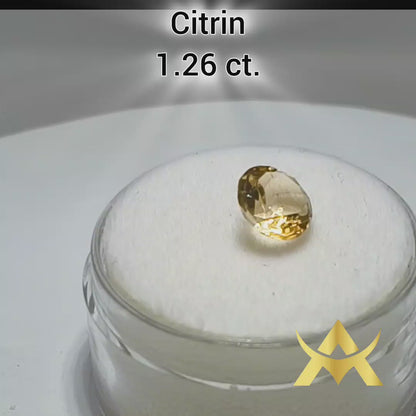 Citrin 1.26 ct. Unheated and Untreated, Transparent and Eye Clean with very Good Quality