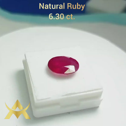 Natural Ruby 6.30 ct. Oval facetted, SI Clarity, perfect for Ring, Pendant or other Juwellery