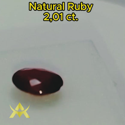 Natural Mozambique Ruby 2.01 ct. VS1, Enhanced with Excellent Cut Grade