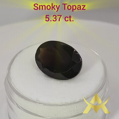 Smoky Topaz 5.37 ct. Transparent, Not Enhanced with IF Clarity and Eye Clean