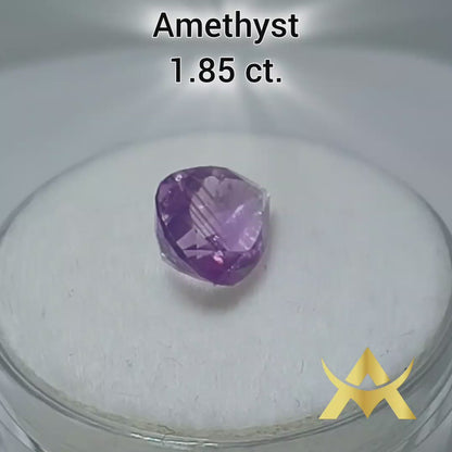 Amethyst 1.85 ct. IF Clarity and Transparent, Not Enhanced with Excellent Cut Grad