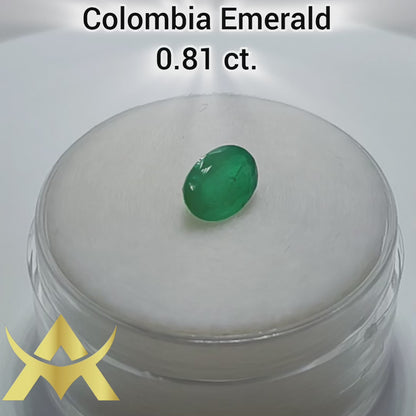 Colombia Emerald 0.81 ct. VVS1 Clarity, Not Enhanced with Excellent Cut Grade