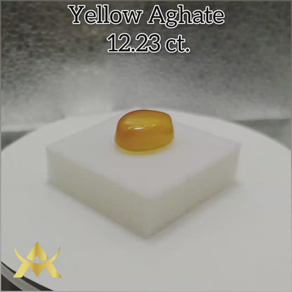 Yellow Agate Not Enhanced, Opaque Clarity with Excellent Cut Grade