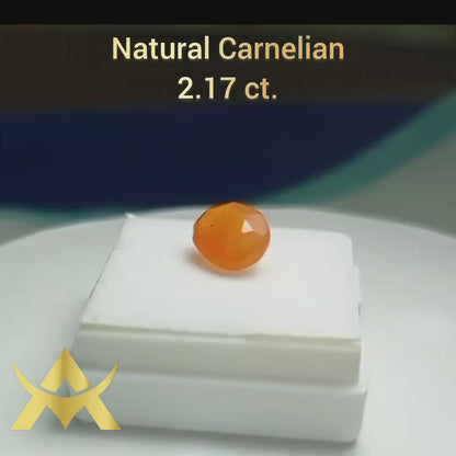 Natural Carnelian Unique Orange Color, not Enhanced, Translucent with AA Quality